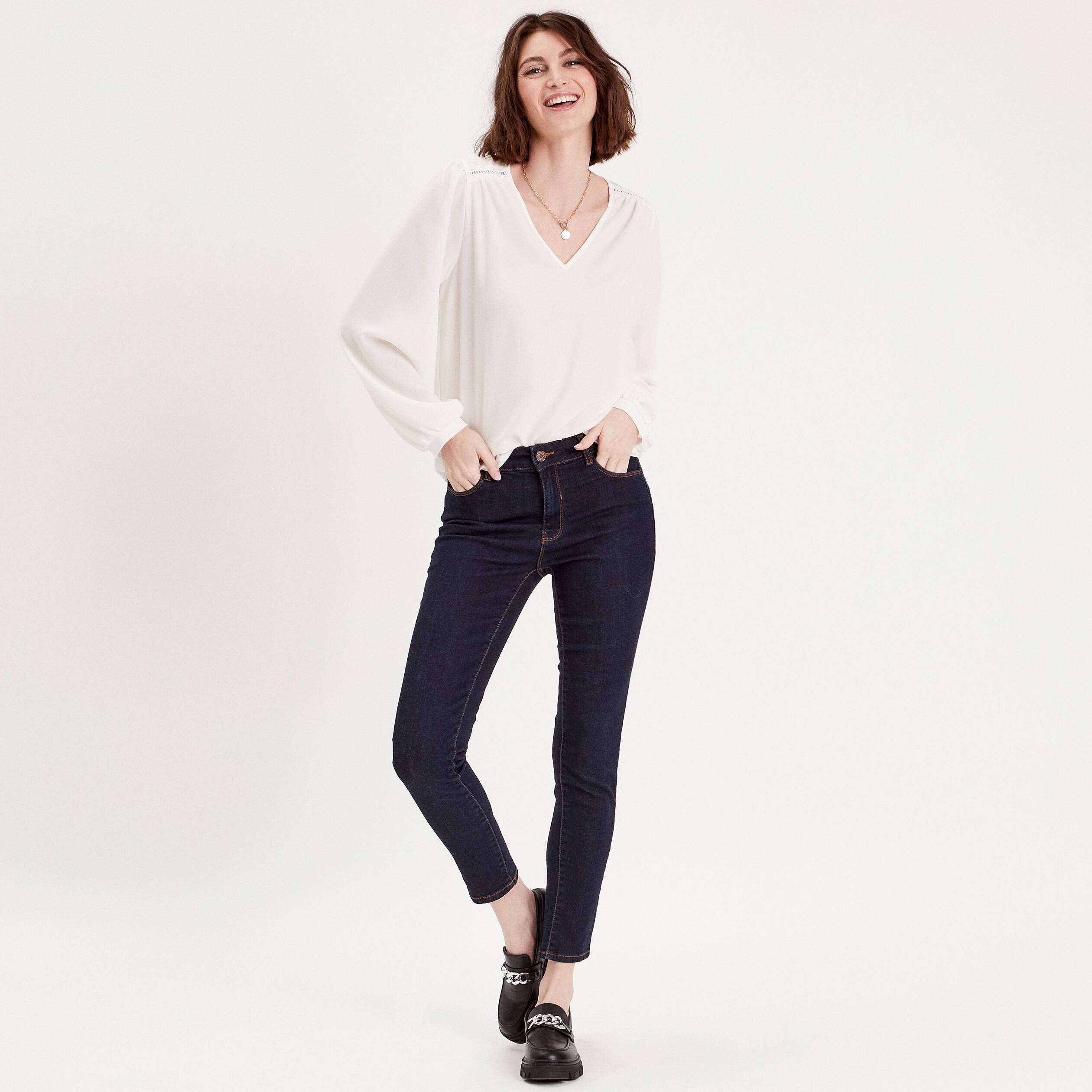 Jean slim boyfriend clearance femme