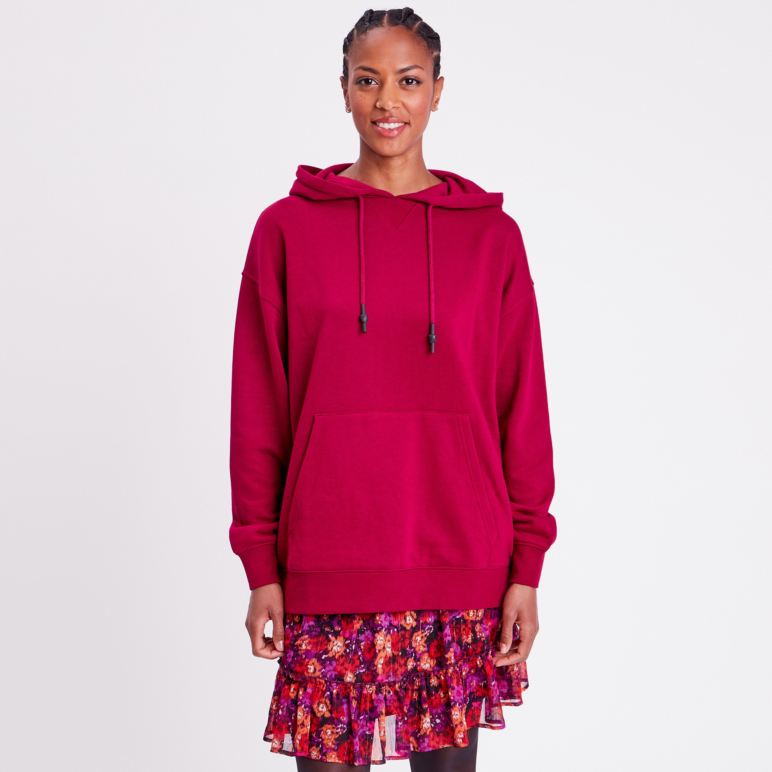 Sweat oversize best sale rouge femme