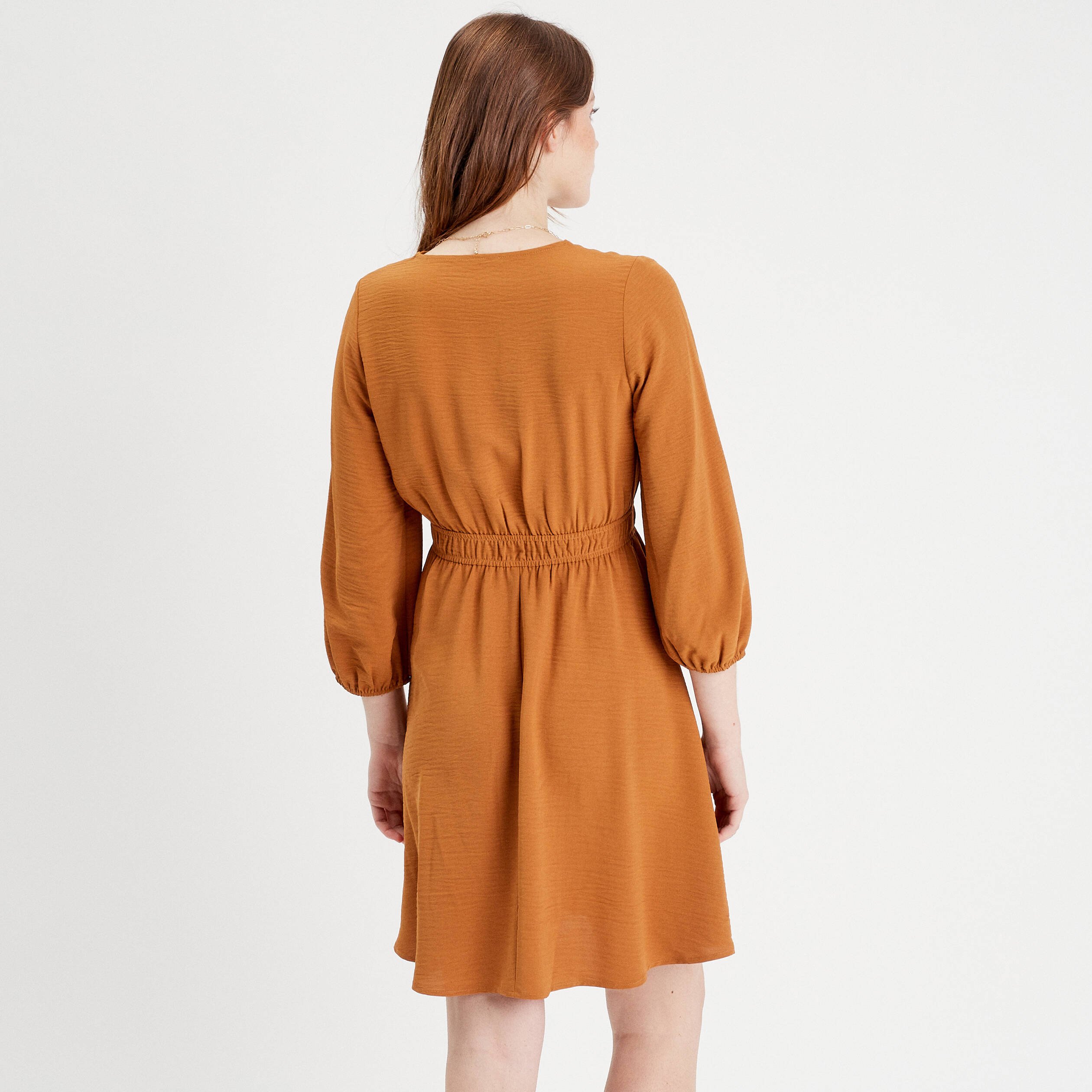 Robe discount marron femme