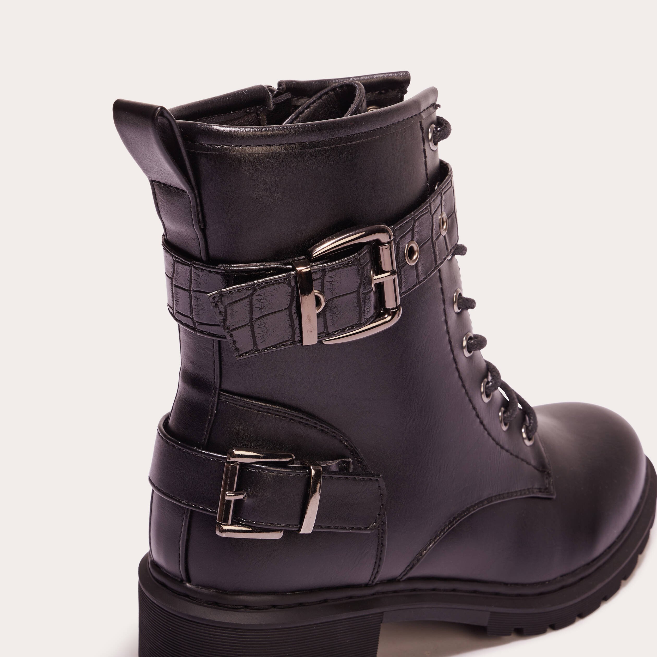 Boots cuir noir femme best sale