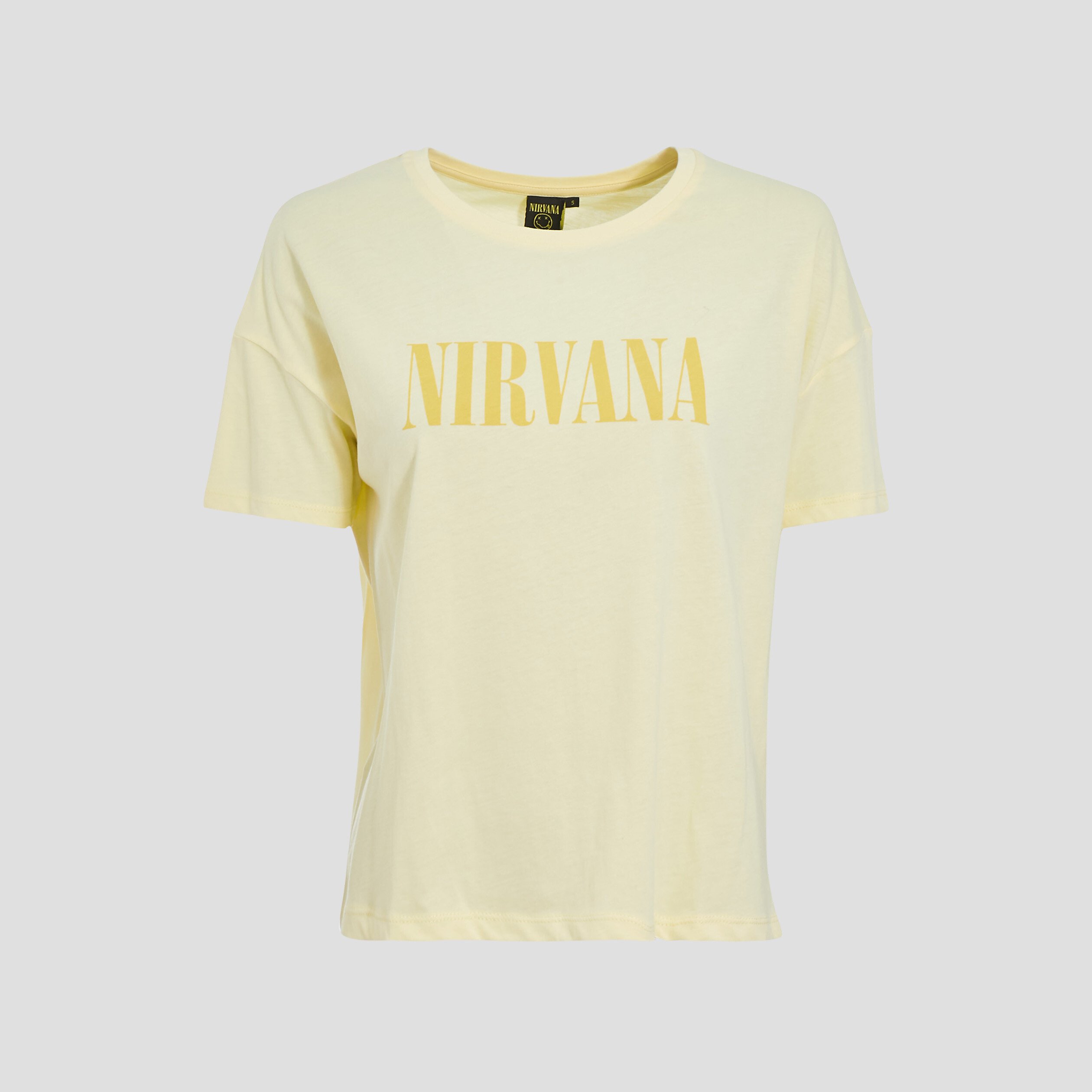 T shirt Nirvana jaune clair femme Vibs