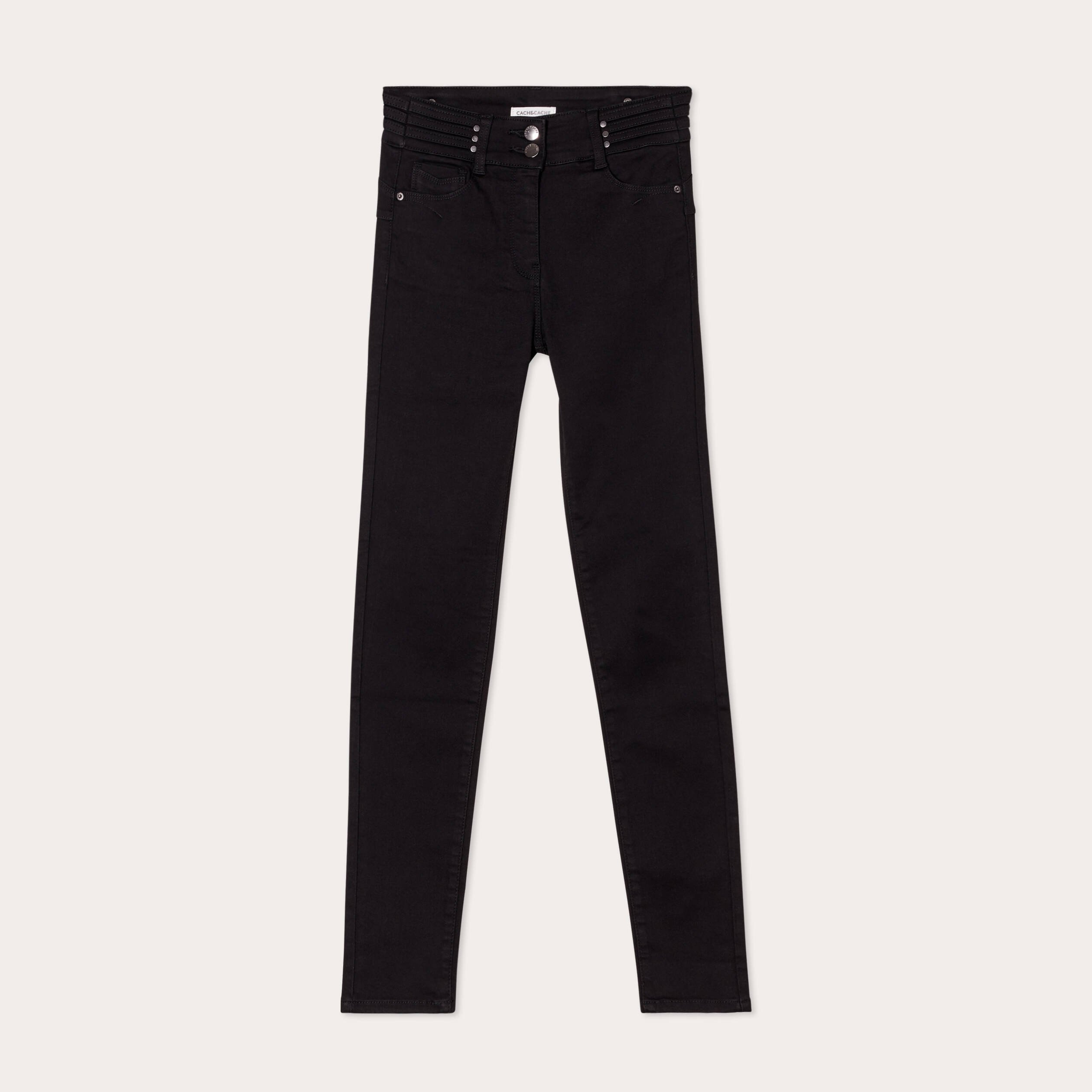 Jeans skinny push up denim noir femme Vibs