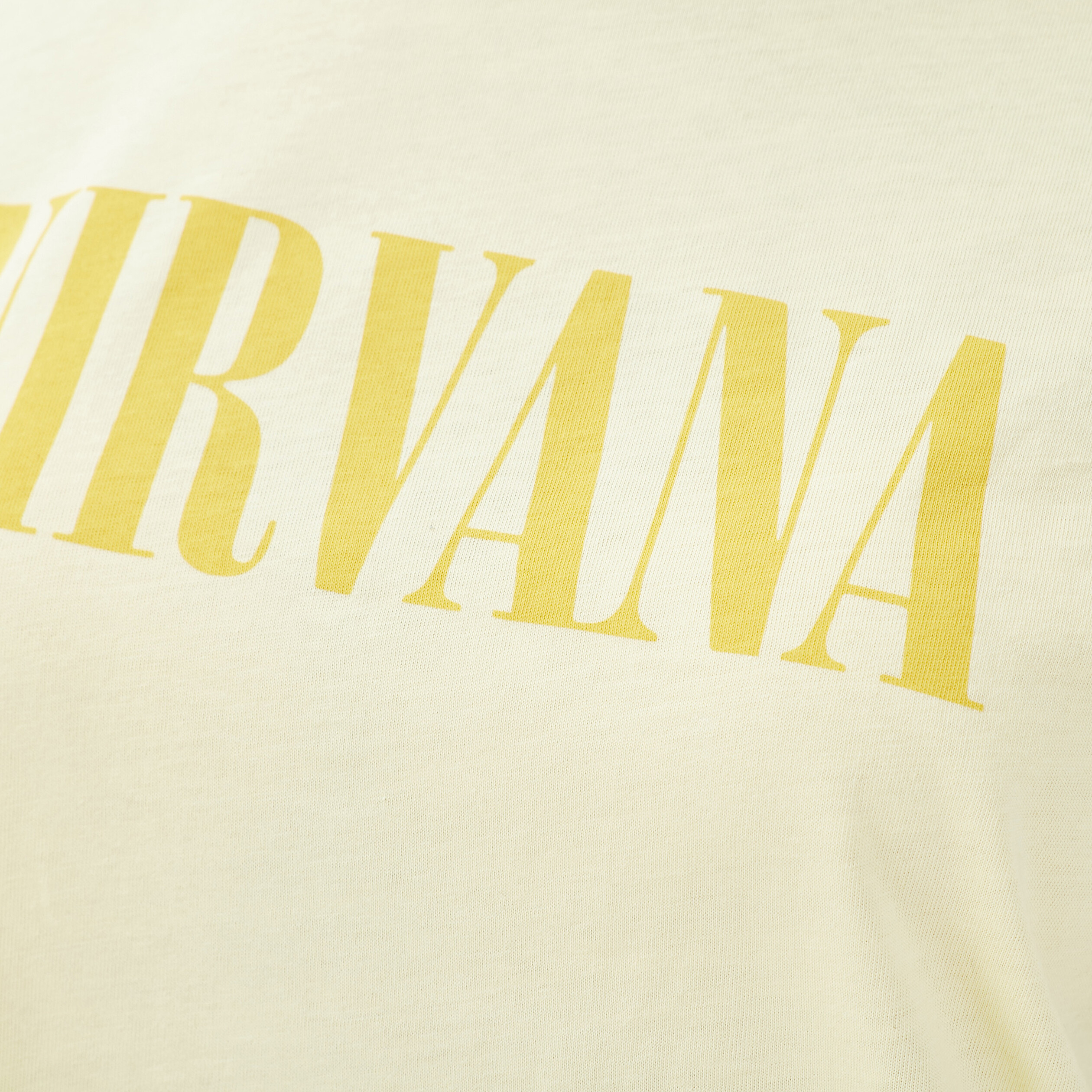 T shirt Nirvana jaune clair femme Vibs