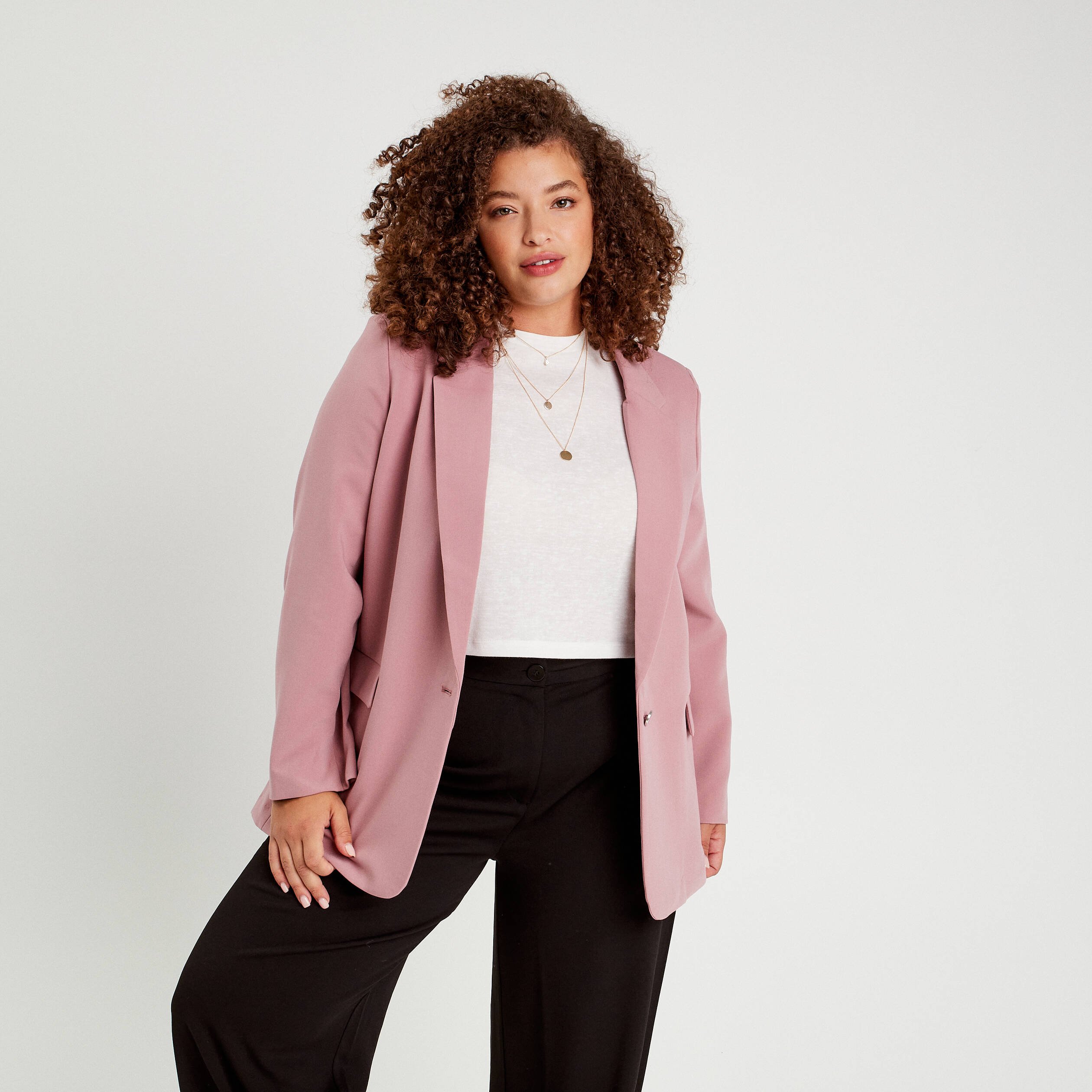 Veste fashion rose pour femme