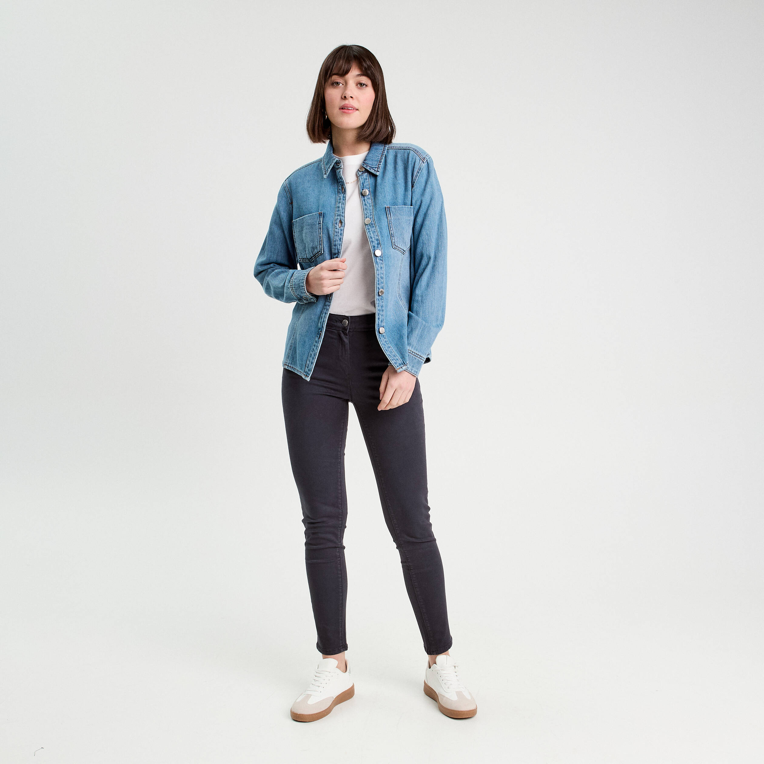 Jean slim bleu marine femme best sale