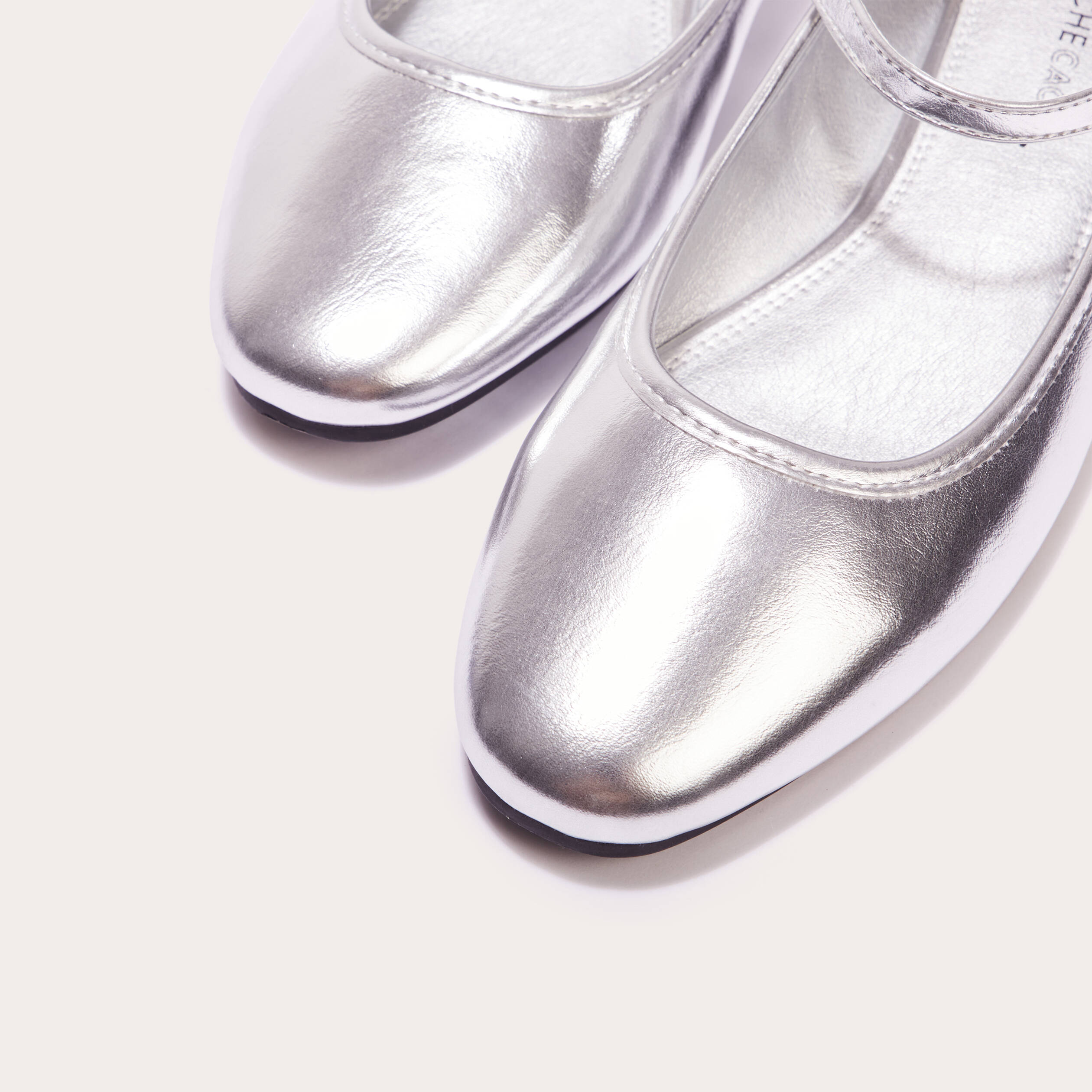 Ballerines plates gris argent femme Vibs