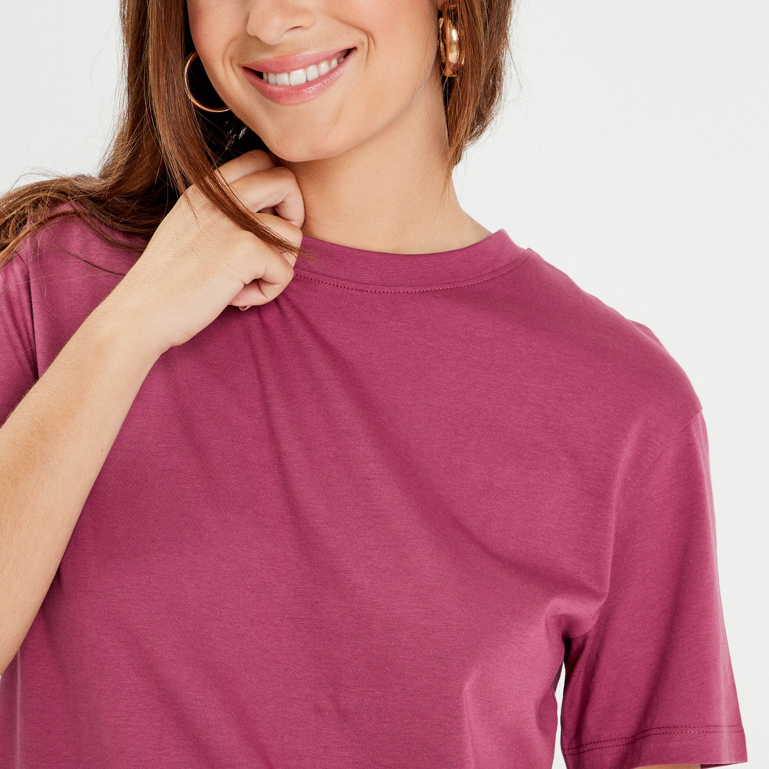 Tee shirt femme prune deals