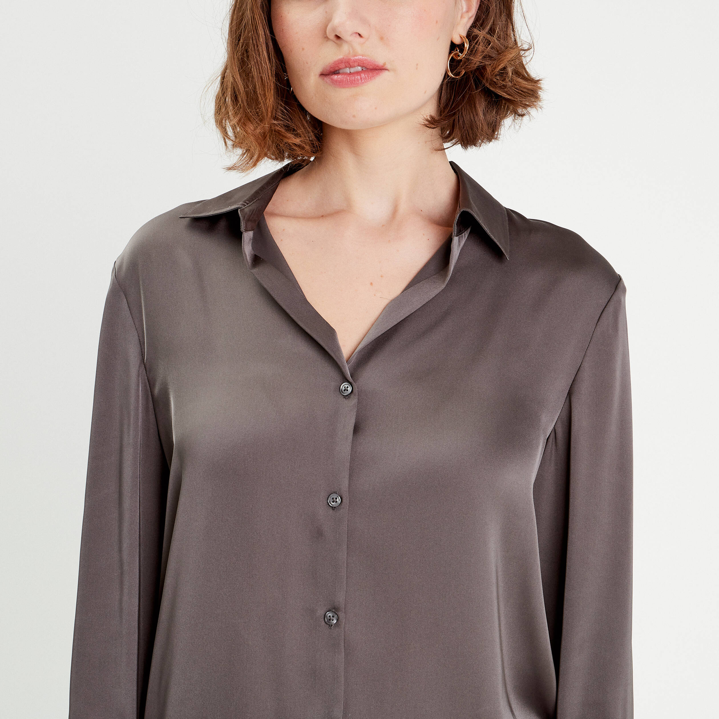 Chemisier femme gris sale