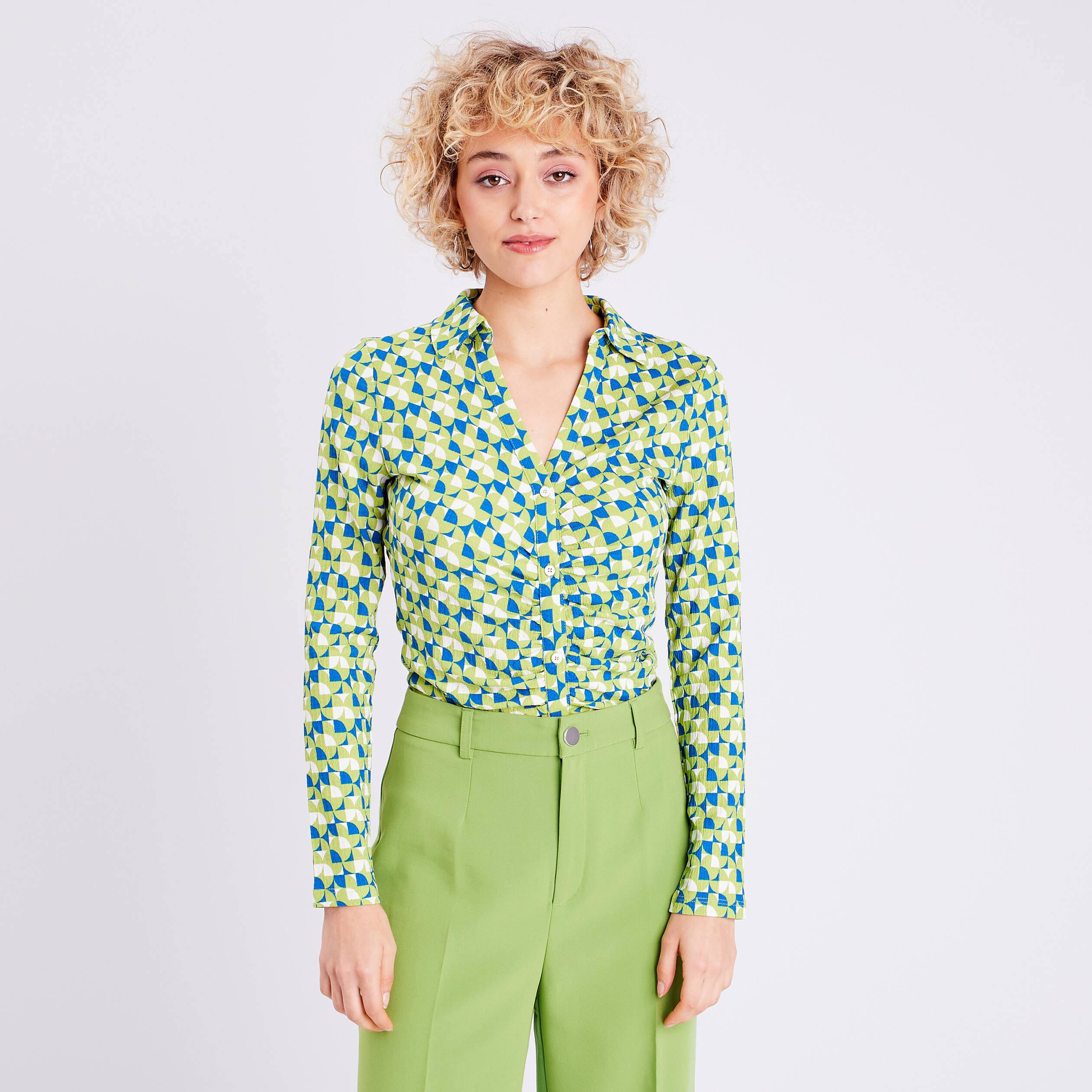 Chemise fashion verte femme